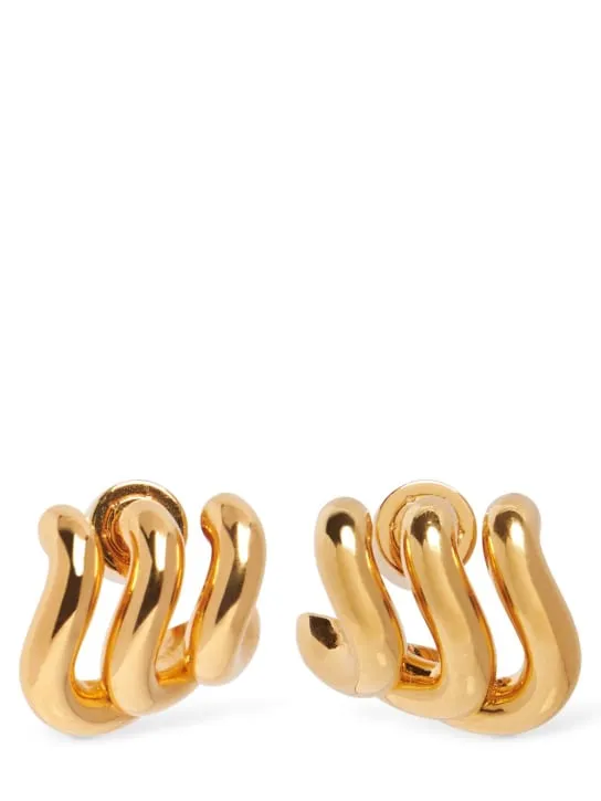 Balenciaga   Loop Trio brass earrings 