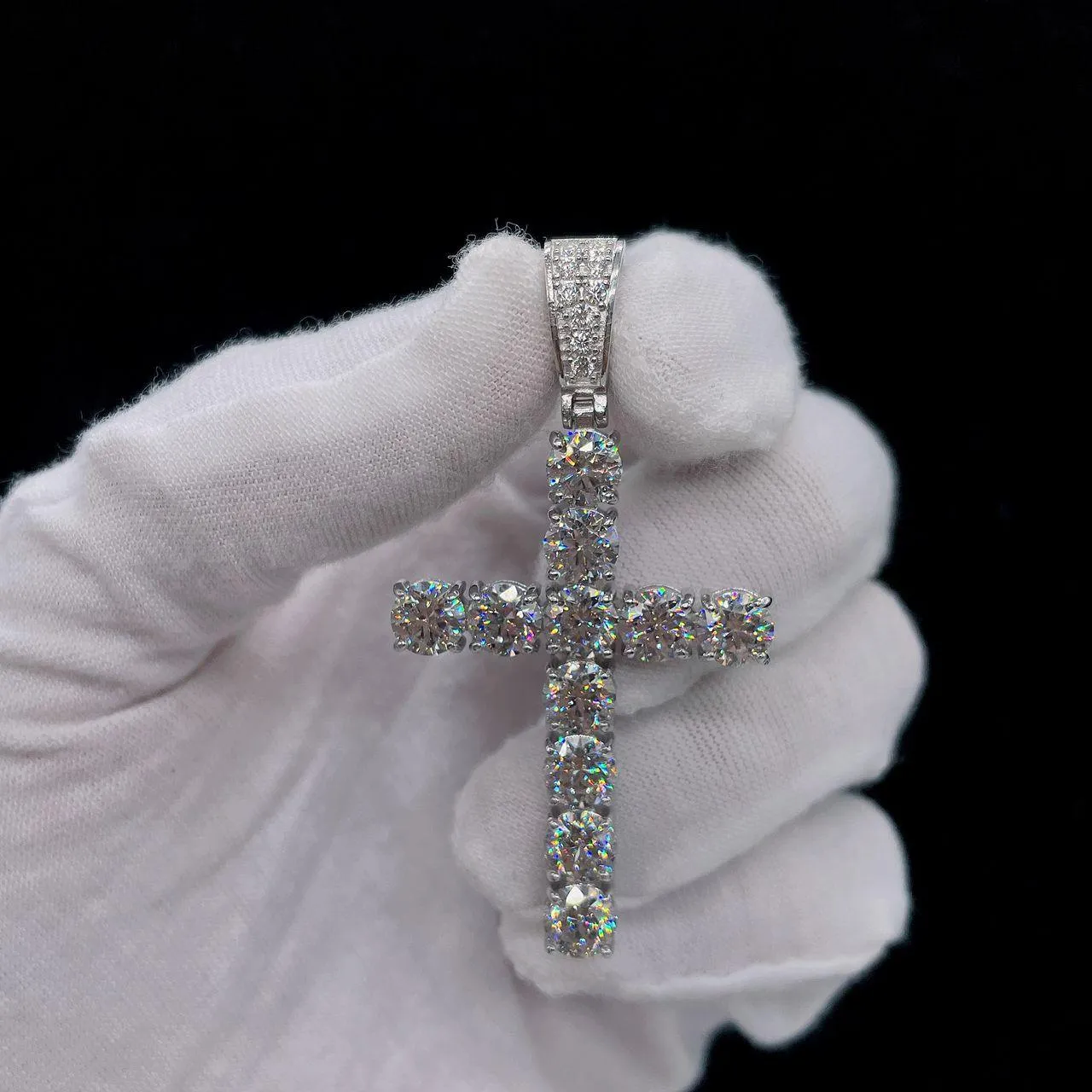Moissanite Cross Pendant
