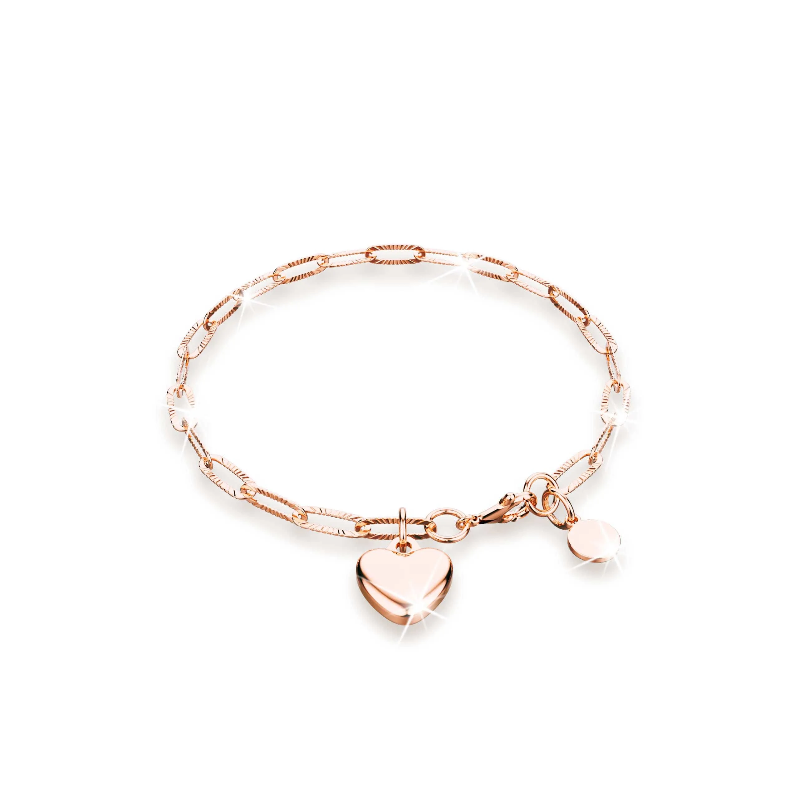 Rogue Heart Rose Gold Stainless Steel Bracelet